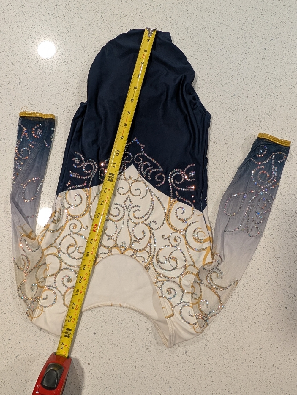 ATHLETE WORN Ozone gymnastics Leotard AM Medium SWAROVSKI Elite Competition Team - Picture 6 of 17